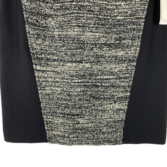 Ann Taylor Tweed Skirt Sz 6 Gray Black White Above Knee Wool Blend Academia NEW! - Picture 6 of 11